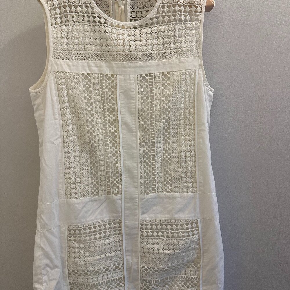 J.Crew mesh Ivory dress size Small